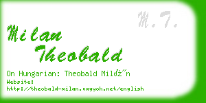 milan theobald business card